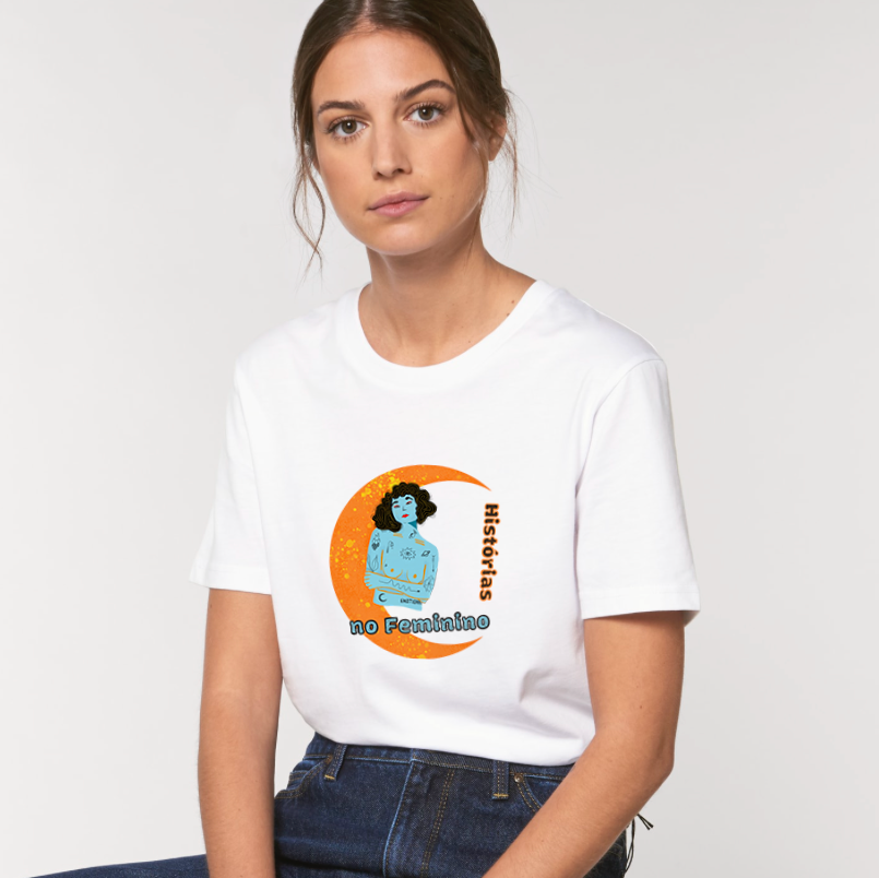 T-shirt ORGÂNICA Histórias no Feminino - Unissex